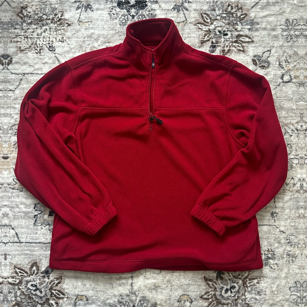 Saddlebred Men's Bold Red Quarter Zip-Up Sweater